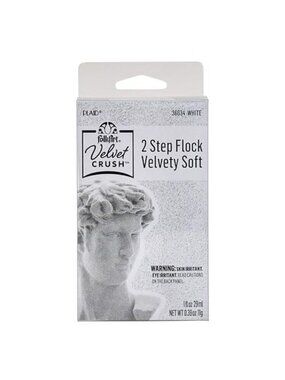 FolkArt Velvet Crush 2-Step Flocking Kit White 1oz Adhesive & 0.39oz Powder For